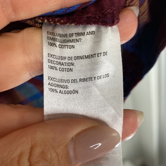 NWOT 5.11 Tactical Concealed Carry Blue Burgundy Plaid - Picture 8 of 10